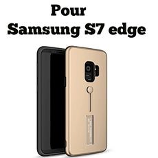 Fashion Coque Etui de Protection Pour Samsung S7 edge avec Anneau en silicone et Bequille de support au meilleur prix au Maroc
