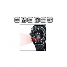 Veloci Tech Montre Caméra HD Espion Velocitech 4GB VL-0754 - Noir au meilleur prix au Maroc