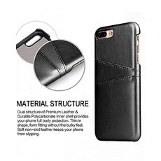Coque de protéction iphone 8 plus + Porte-Cartes Haute Qualité au meilleur prix au Maroc