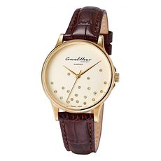 Edington Montre GrandHeur par Edington + bracelet en cuir interchangeable rouge - Marron au meilleur prix au Maroc