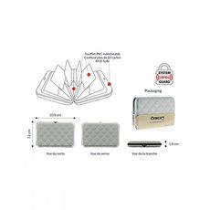 OGON Designs Porte-cartes Bouton matelassé Ögon Designs - Doré au meilleur prix au Maroc