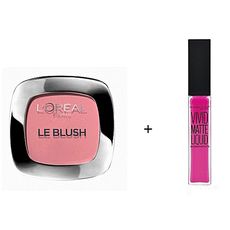 L'Oréal Paris Pack Blush l'Oreal et rouge à lèvre liquide Maybelline Rose au meilleur prix au Maroc