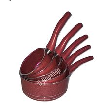 Service  Cassrole 5 PCS En Granit 12/14/16/18/20CM Rouge au meilleur prix au Maroc