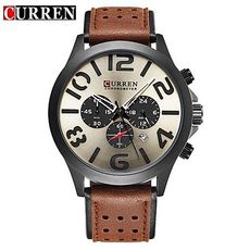 CURREN 8244 Nouvelle 2017 Marque Sport Chronographe Quartz Hommes (Noir) au meilleur prix au Maroc