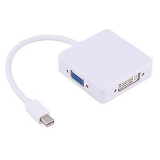 Adaptateur 3-en-1 mini Displayport vers HDMI, DVI et VGA au meilleur prix au Maroc