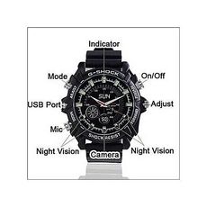 Montre caméra espion HD 8Go Full HD Vision De Nuit au meilleur prix au Maroc