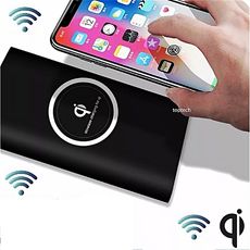 Power Bank Wireless sans Fil samsung iphone 10000mAh noir. au meilleur prix au Maroc