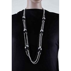 sautoir Blanc et Noir au meilleur prix au Maroc