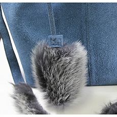 MJ Alaska -Sac cuir -trousse gratuite cuir véritable - artisanal -fait à la main - fourrure mouton au meilleur prix au Maroc