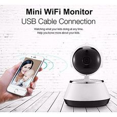 Top Tech Caméra de surveillance WiFi 720P Smart IP Camera Home Security System Sans fil Mini Vision Nocturne au meilleur prix au Maroc