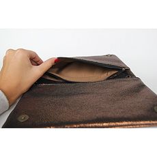 MJ POCHETTE en cuir véritable MJ- 100 % cuir véritable - BRONZE au meilleur prix au Maroc
