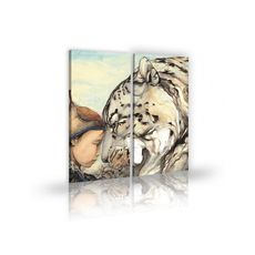 Tableau décoratif L 45 x H 100(x2) cm - intérieur design, décoration moderne, art abstrait EF131 au meilleur prix au Maroc