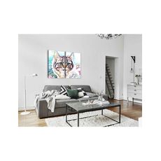 Tableau décoratif L 45 x H 100 cm(x2) - intérieur design, décoration moderne, art abstrait A214 au meilleur prix au Maroc