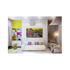 Tableau décoratif L 100 x H 60 cm - intérieur design, décoration moderne, art abstrait EF173 au meilleur prix au Maroc