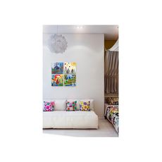 Tableau décoratif L 22 x H 22 cm(x4) - intérieur design, décoration moderne, art abstrait EF300 au meilleur prix au Maroc