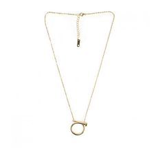 Rêve Diamant Collier + Pendentif Forme Bague Juste Un Clou - Doré au meilleur prix au Maroc