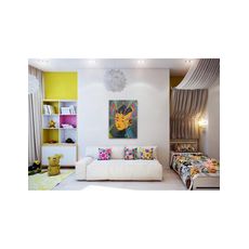 Tableau décoratif L 60 x H 100 cm - intérieur design, décoration moderne, art abstrait A174 au meilleur prix au Maroc