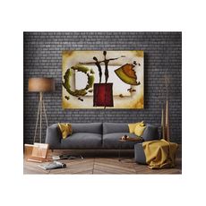 Tableau décoratif Abstract L100 x H60 cm - intérieur design décoration moderne - A590 au meilleur prix au Maroc