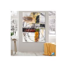 Tableau décoratif Abstract L80 x H120 cm - intérieur design décoration moderne - A663 au meilleur prix au Maroc