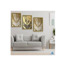 Tableau décoratif L46 x H76 cm x3 - intérieur design, décoration moderne, art abstrait A67 au meilleur prix au Maroc