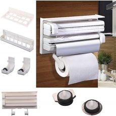 TRIPLE PAPER DISPENSER Distributeur de rouleaux triple avec Montage mural Support de rouleau de cuisine pour film alimentaire papier Serviette et feuilles d'aluminium au meilleur prix au Maroc
