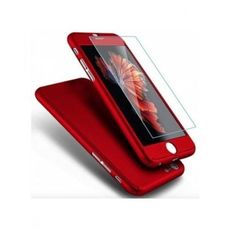 Coque PROTECTion 360 Rouge Pour INFINIX Hot 5 Lite + Verre De PROTECTion Incassable au meilleur prix au Maroc