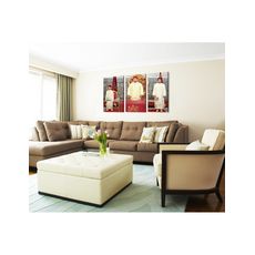 Tableau décoratif L 40x H 100 cm(x3) - intérieur design, décoration moderne, art abstrait M135 au meilleur prix au Maroc