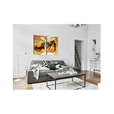 Tableau décoratif L 45 x H 100 cm(x2) - intérieur design, décoration moderne, art abstrait j124 au meilleur prix au Maroc