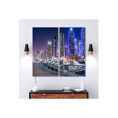 Tableau décoratif L45 x H100 cm x2 - intérieur design, décoration moderne, art abstrait - A20 au meilleur prix au Maroc