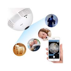 Ampoule camera espion wifi IP HD 360° avec Détection de mouvement au meilleur prix au Maroc