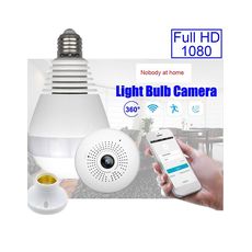 Ampoule Caméra Espion WiFi HD panoramique 360 au meilleur prix au Maroc