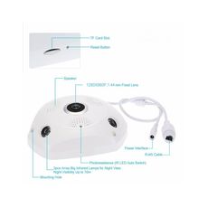 Camera Panoramique IP HD 360° Wifi sécurité Surveillance VR 3D au meilleur prix au Maroc
