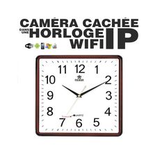 Montre Murale caméra Cachée WI-FI Full HD Détection de Mouvement IP au meilleur prix au Maroc
