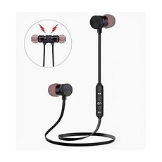 Écouteur bluetooth sport sans fil avec microphone - Noir au meilleur prix au Maroc