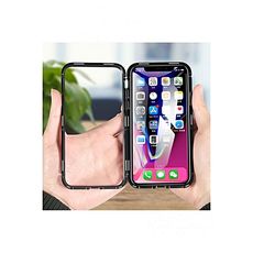 Coque pour iPhone XSMAX 360°,Avec Adsorption magnétique et Verre trempé,Noir + Transparent au meilleur prix au Maroc