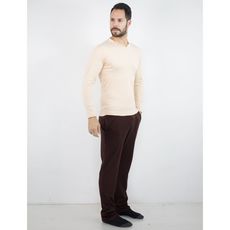 Pyjamas Col V -  Beige & Marron au meilleur prix au Maroc