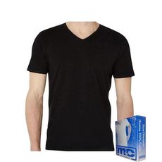 Sous-Vêtement Col V  MC - Noir au meilleur prix au Maroc