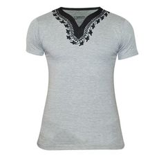 T-shirts Traditionnel Homme M&C 100% Coton Gris Chiné au meilleur prix au Maroc