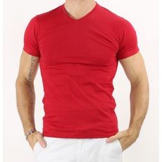 T-SHIRT BODY MC COL V ROUGE au meilleur prix au Maroc