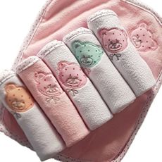 Pack de 6 Serviettes de toilette pour bébé Enfant Serviette de salive de bain en Fibre de bambou au meilleur prix au Maroc