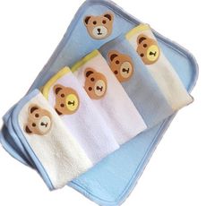 Pack de 6 Serviettes de toilette pour bébé Enfant Serviette de salive de bain en Fibre de bambou au meilleur prix au Maroc