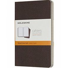 Set de 3 cahiers lignés Format de poche Couverture souple (13 x 21 cm) Marron au meilleur prix au Maroc