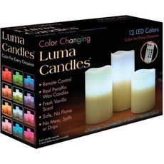 3 Pcs Luma Candle-  12 Couleurs avec Télécommande au meilleur prix au Maroc