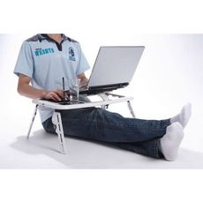 E-TABLE pliable pour PC Portable Réglable avec Ventilateur de Refroidissement Intégré au meilleur prix au Maroc