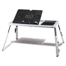 E-TABLE pliable pour PC Portable Réglable avec Ventilateur de Refroidissement Intégré au meilleur prix au Maroc