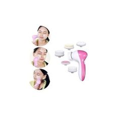 Pack Brosse lissante chauffante électrique + Brosse De Nettoyage Pour Visage 5 en 1 au meilleur prix au Maroc