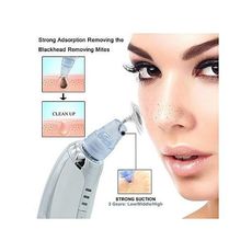 Aspirateur points noirs 6 en 1 - rechargeable - pour femmes et hommes - blanc - Qualité Supérieur au meilleur prix au Maroc