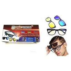 Magic Vision MK Aimant à changement rapide polarisé 3-en-1 pour lunettes de soleil unisexe ( Multicolore) au meilleur prix au Maroc