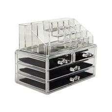 2 en 1 Organisateur Maquillage-4 Tiroirs acrylique transparent au meilleur prix au Maroc