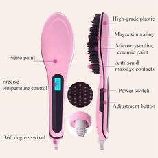 Brosse cheveux lissante électrique Magique-FAST HAIR STRAIGHTENER au meilleur prix au Maroc